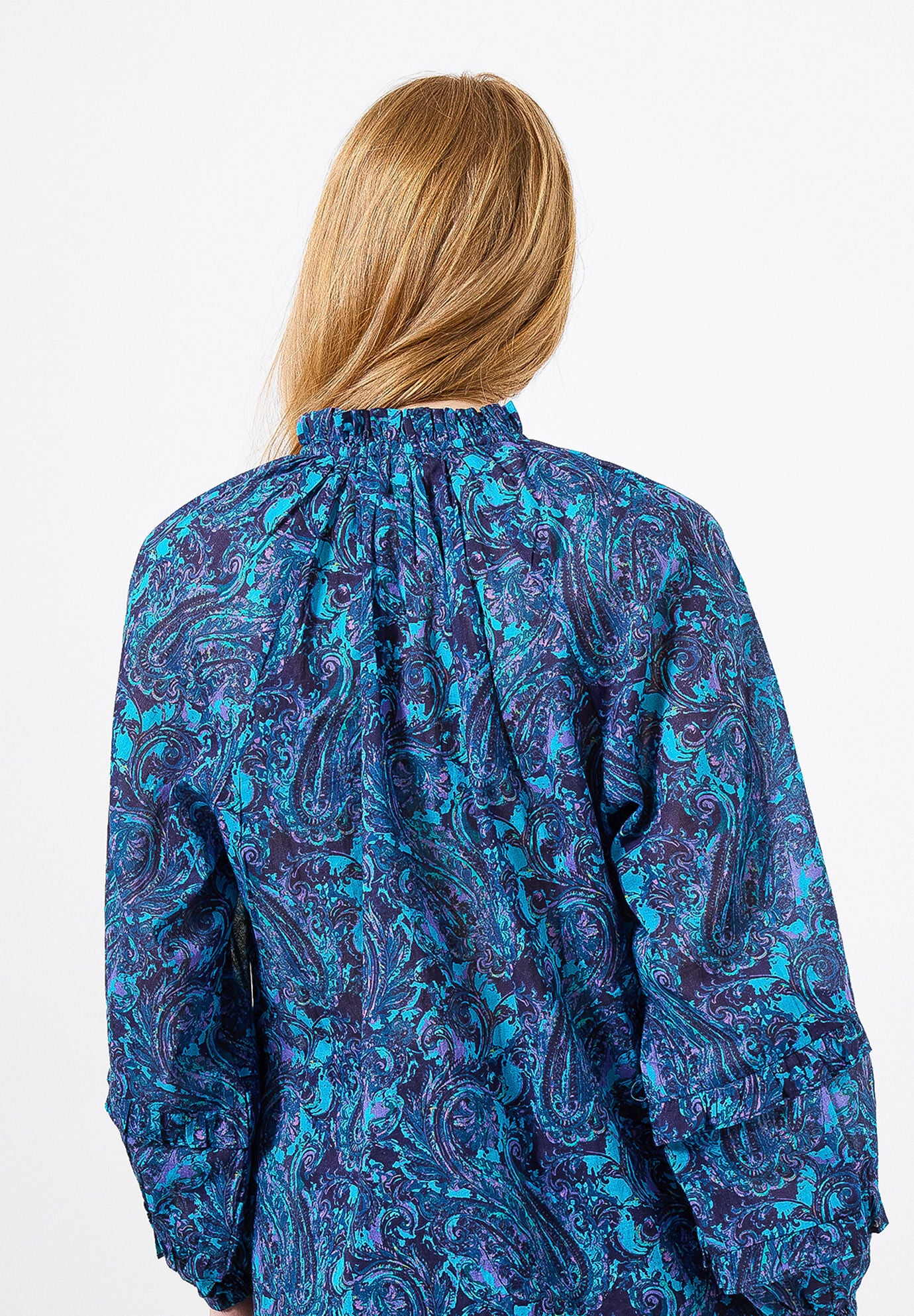 Boho Tassel Blouse, BOHO WATERCOLOR PAISLEY, alternate image number 2