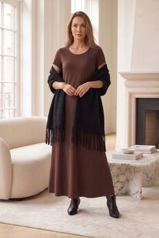 Stretch Cotton T-Shirt Maxi Dress