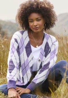 Plus Size Short Sleeve Cardigan