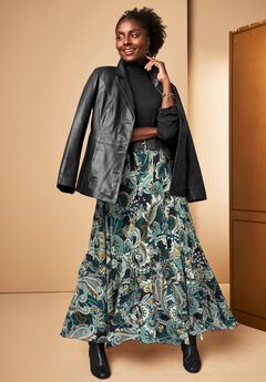 Flowing Crinkled Maxi Skirt