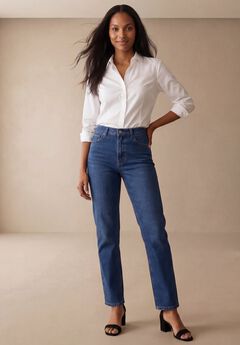 Plus Size Straight Leg Black Jeans