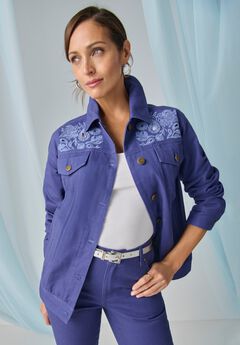 Plus Size Button Up Denim Vests