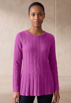 Chevron Fit & Flare Sweater