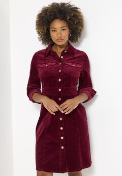 Corduroy Shirt Dress