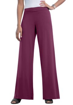 Stretch Knit Wide Leg Pant