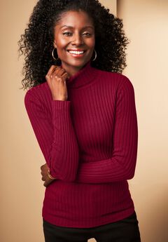 Ribbed Cotton Turtleneck Sweater