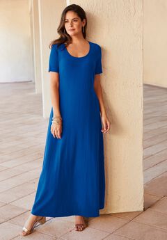 Stretch Cotton T-Shirt Maxi Dress