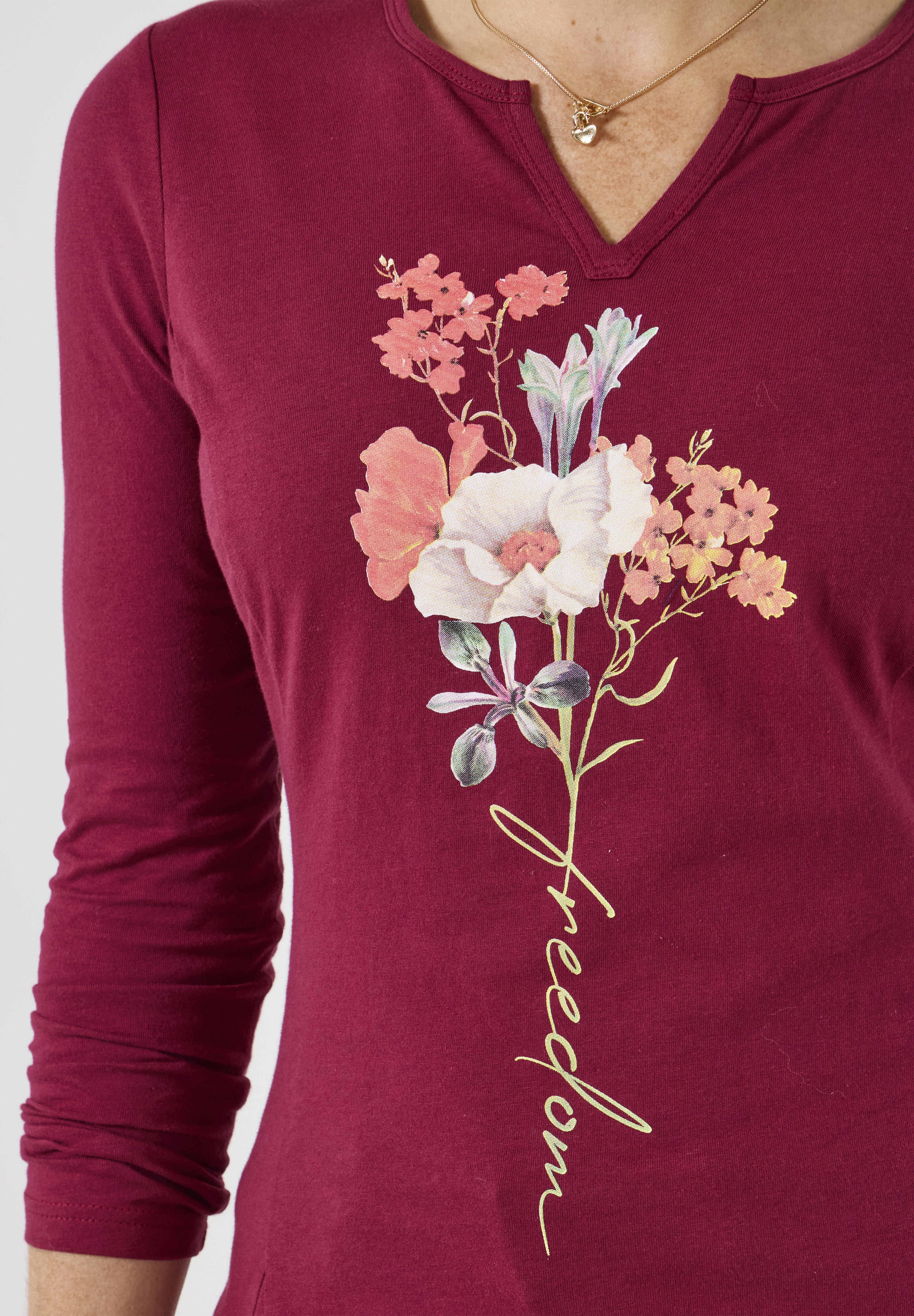 Stretch Knit Pleat Tunic, FREEDOM FLOWER, alternate image number 2