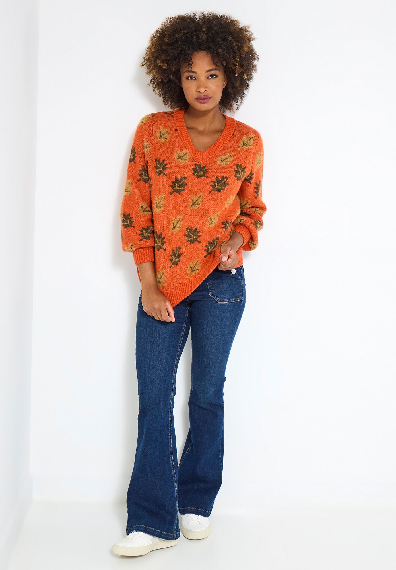 Comfy Leafy Pullover, FALLING LEAF PRINT, alternate image number 3