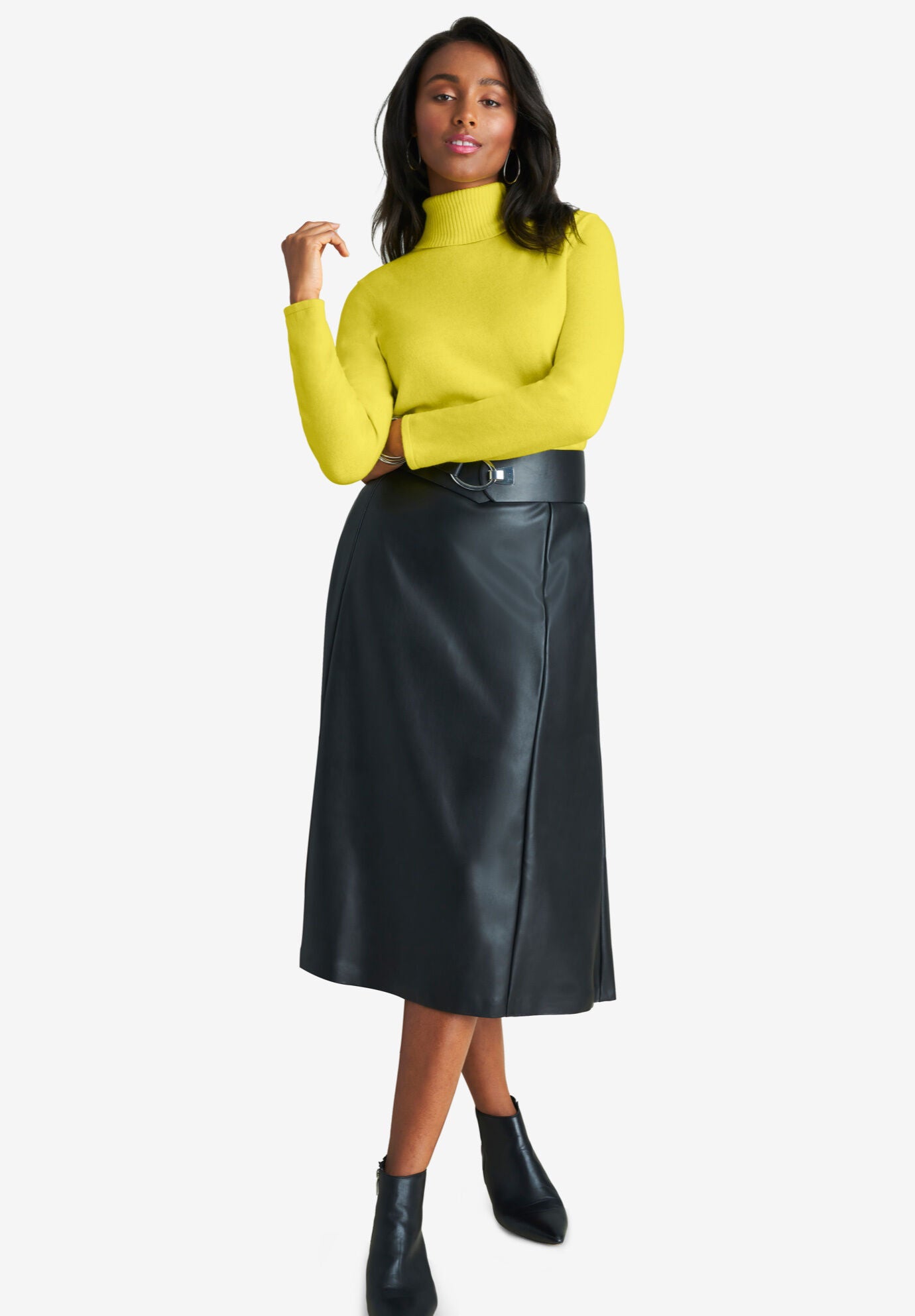 Cotton Cashmere Turtleneck, , alternate image number 3