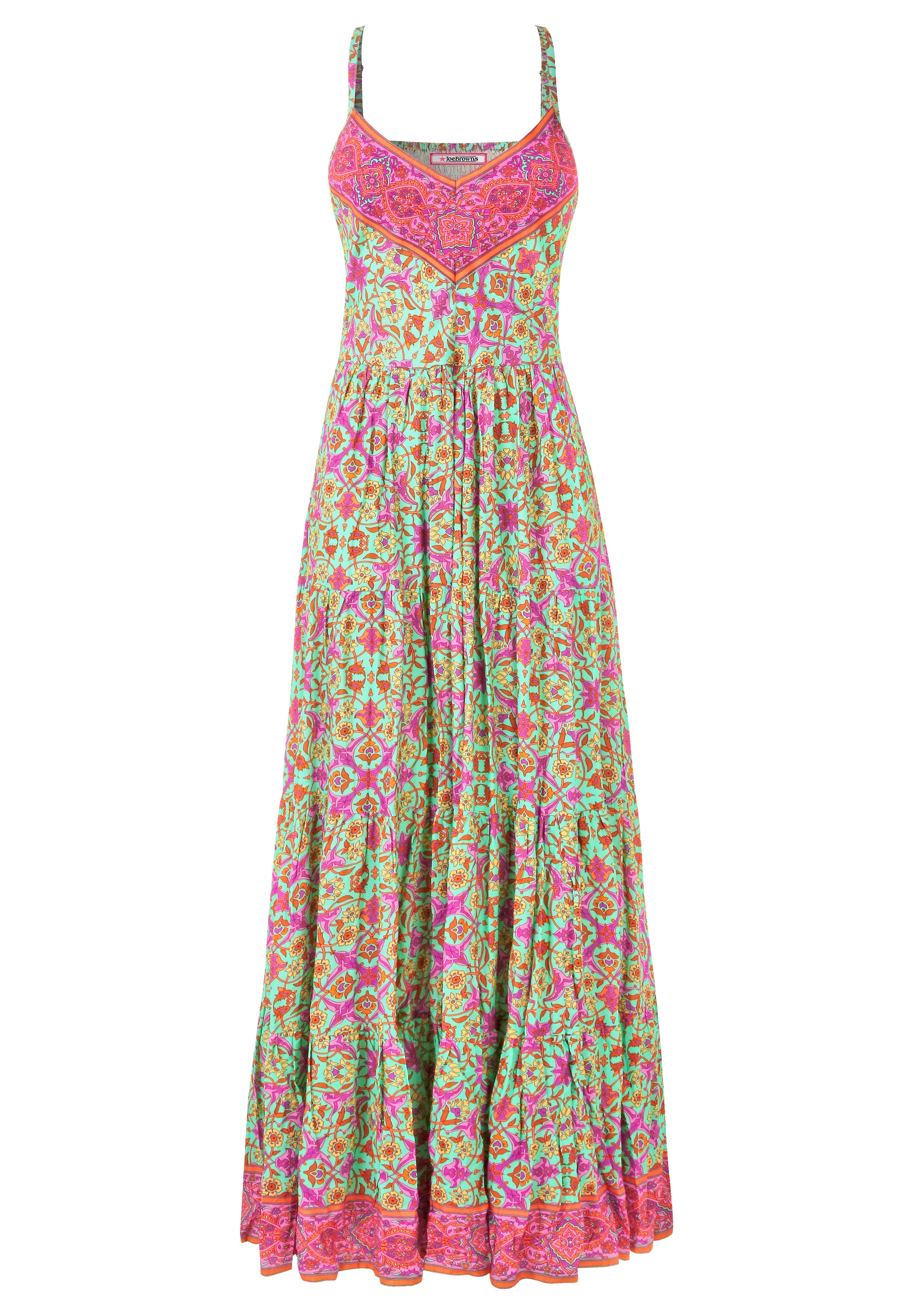 Abstract Sleeveless Maxi Dress, KALEDOSCOP GEO MEDALLION, alternate image number 4