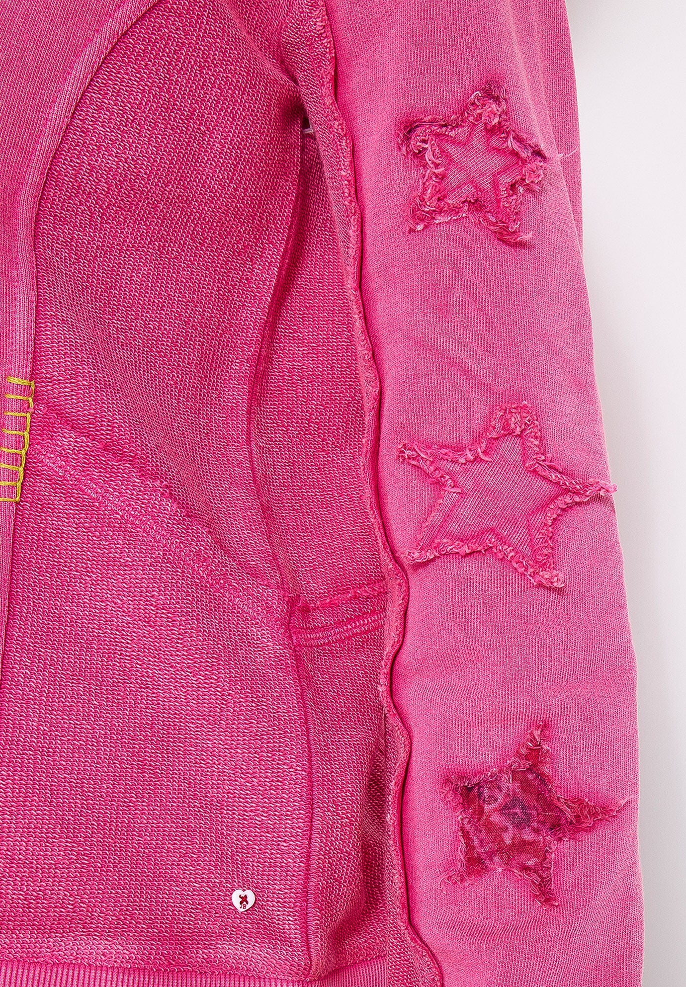 V Neck Star Hoodie, PRETTY PINK STARS, alternate image number 2