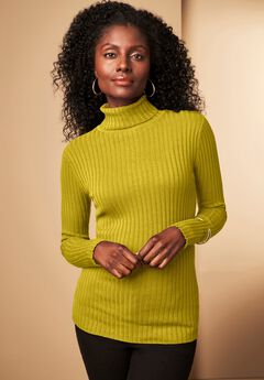 Ribbed Cotton Turtleneck Sweater