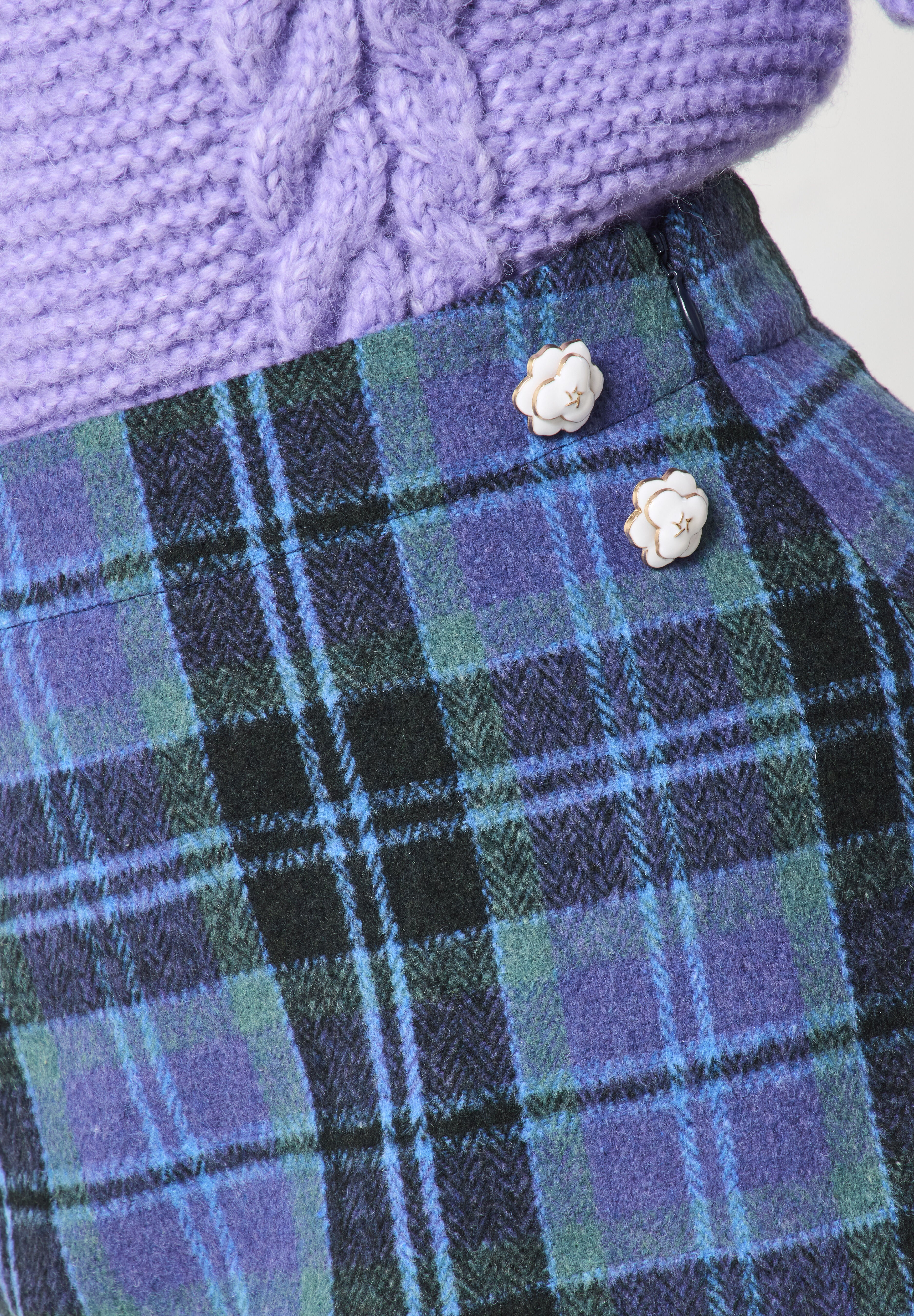 Mini Plaid Skirt, ELECTRIC MEGA PLAID, alternate image number 2