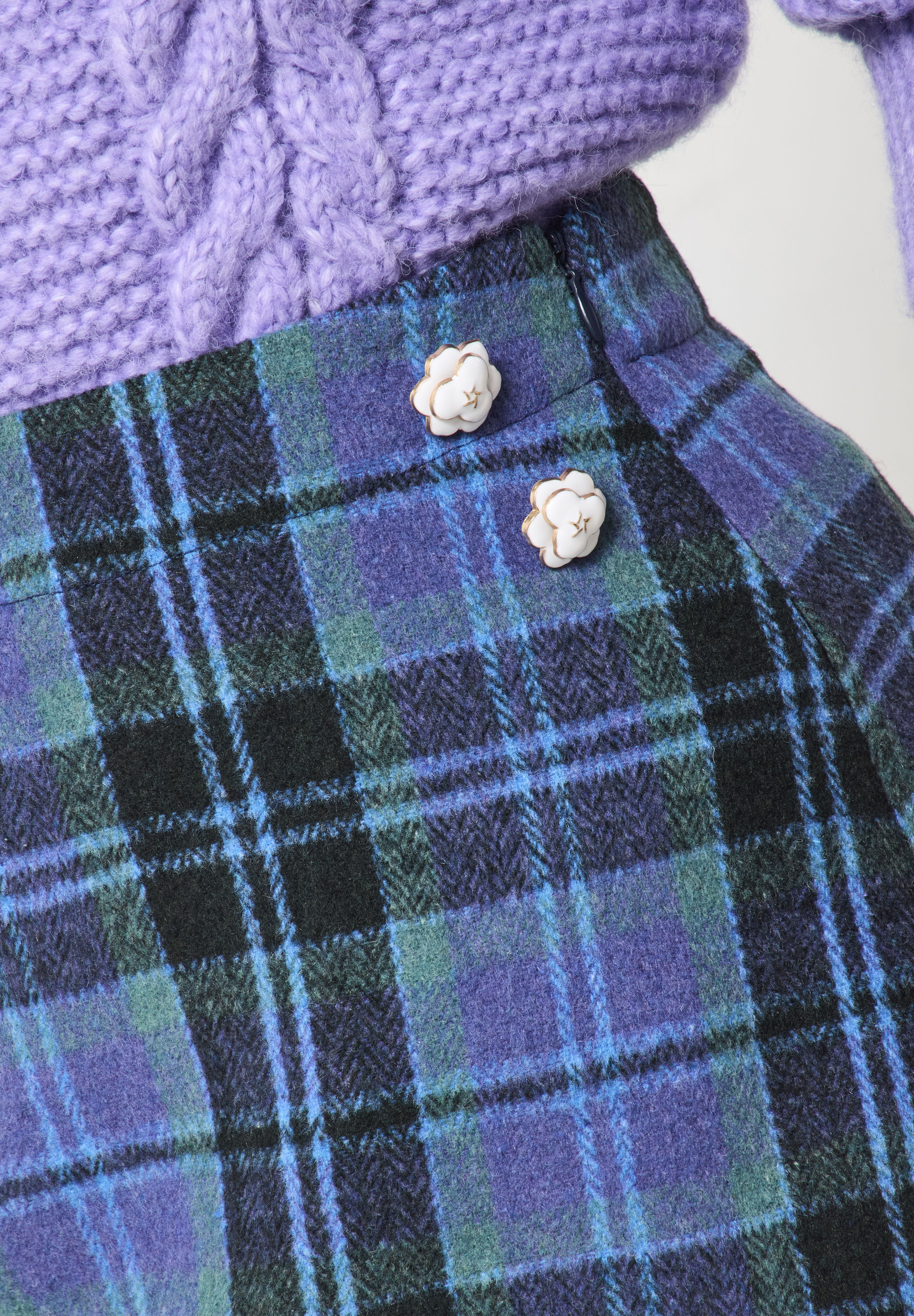 Mini Plaid Skirt, ELECTRIC MEGA PLAID, alternate image number 2