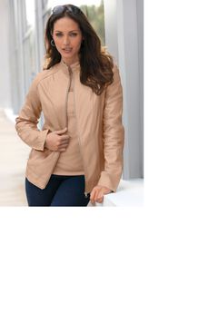 Zip Front Leather Jacket