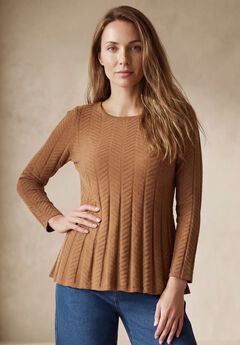 Chevron Fit & Flare Sweater