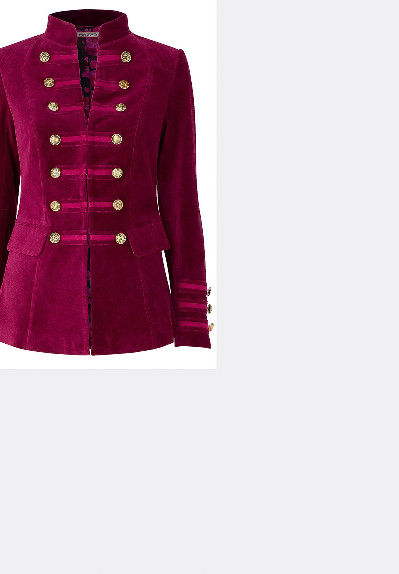 Faux Suede Military Jacket, MERLOT, alternate image number 5