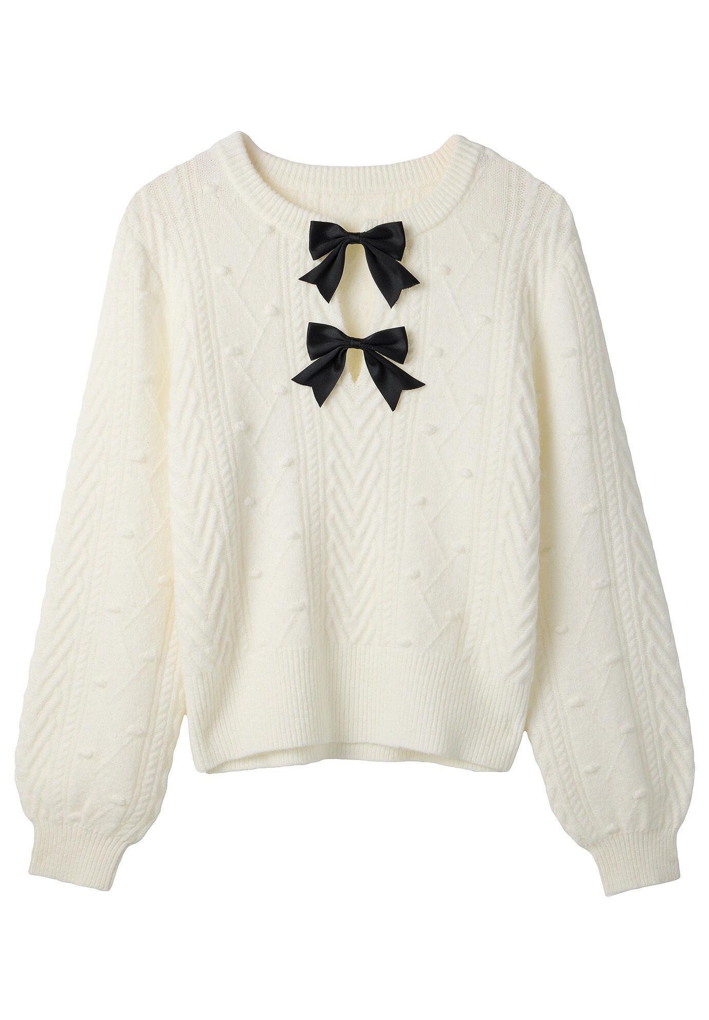 Holiday Cable Sweater, IVORY, alternate image number 4