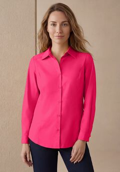 Stretch Cotton Poplin Button Down Shirt