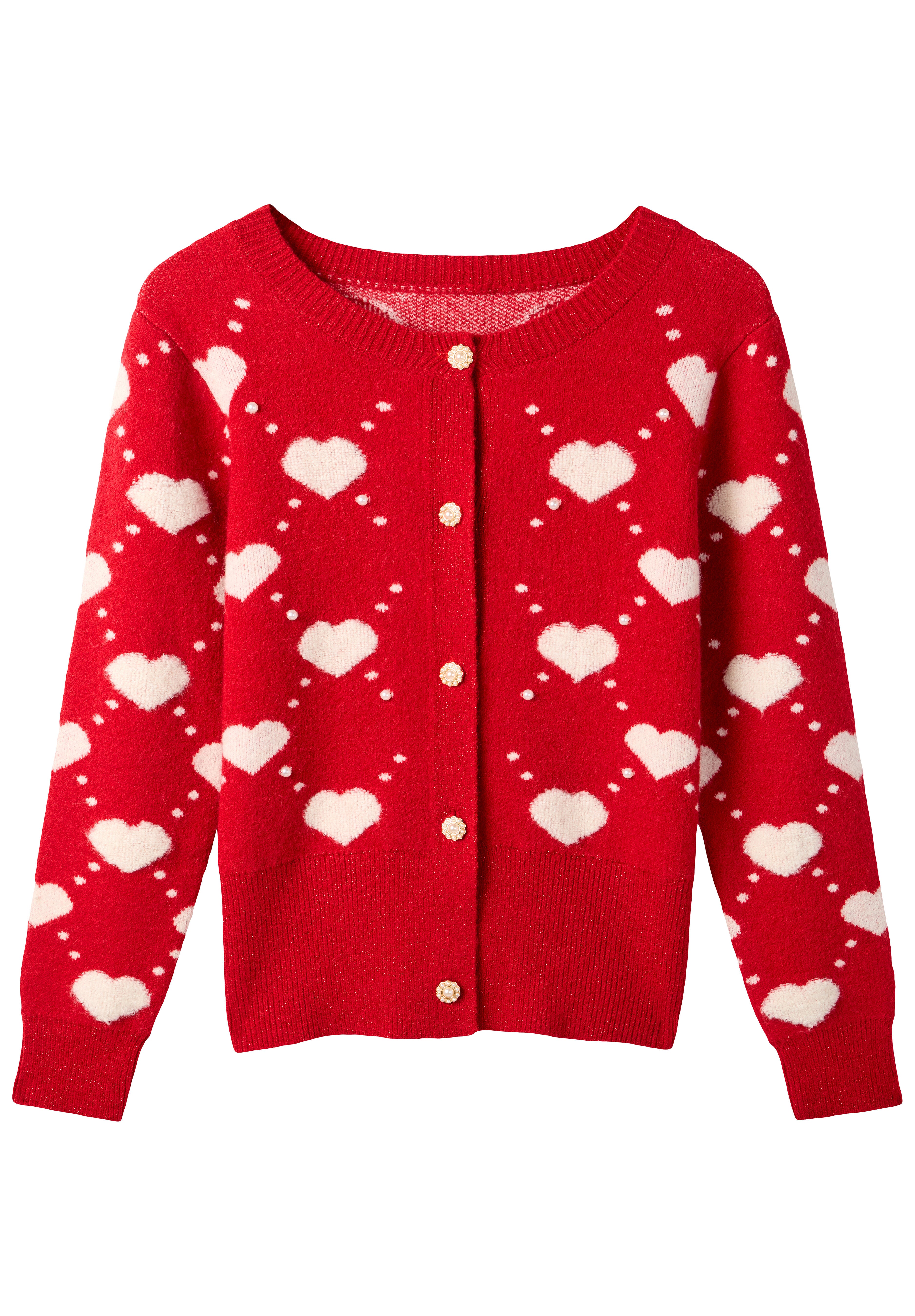 Love Sweater Cardigan, ARGYLE HEARTS, alternate image number 3