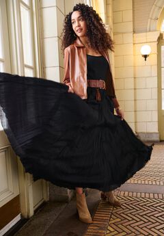 Flowing Crinkled Maxi Skirt
