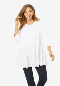 White Plus Size T Shirts