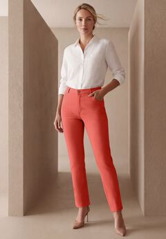 Plus Size Red High Waisted Pants