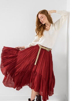 Plus Size Mid Length Skirts