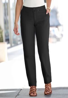 Plus Size Black Chino Pants