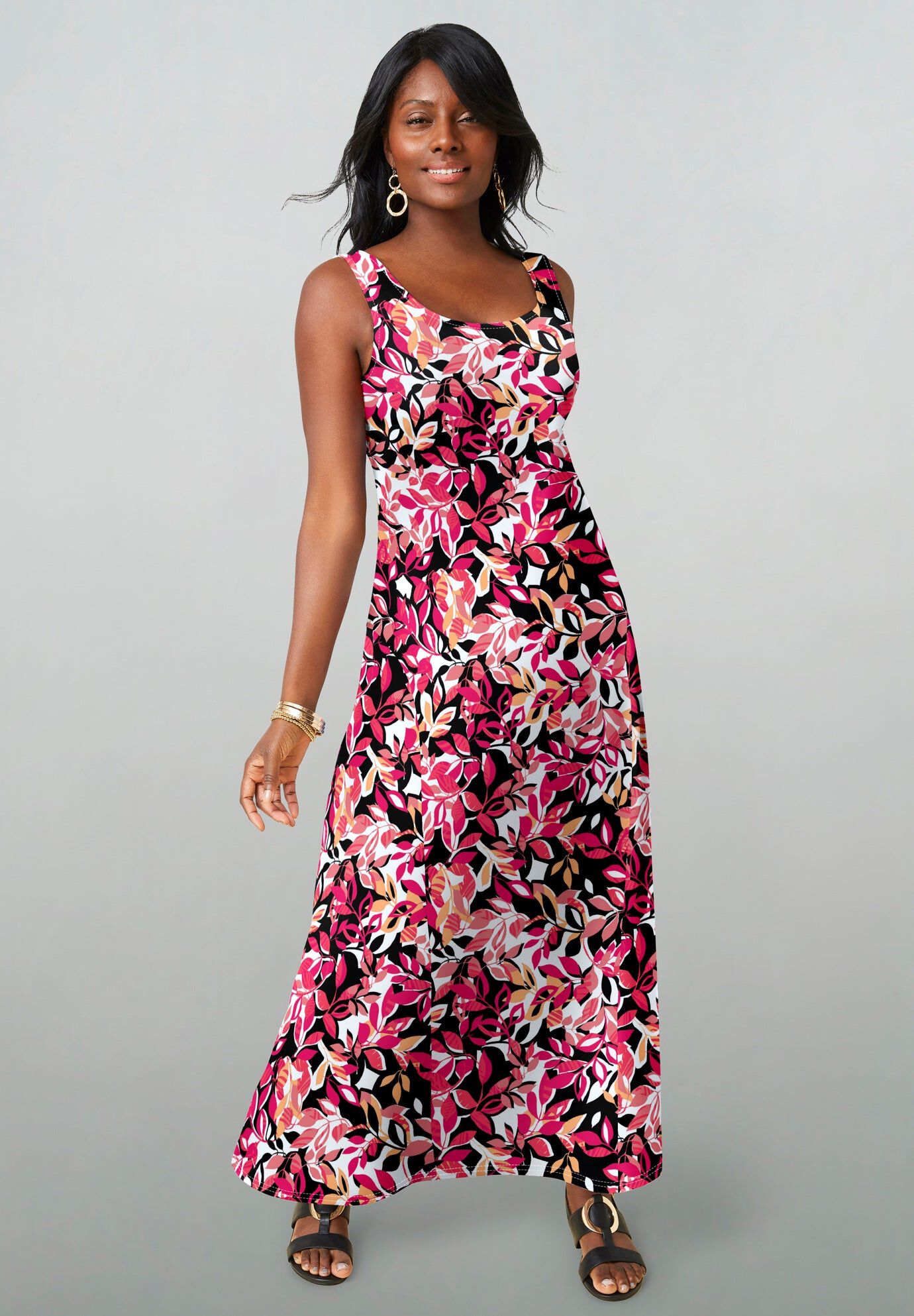 Stretch Cotton Tank Maxi Dress﻿