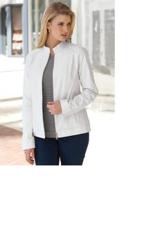 Zip Front Leather Jacket