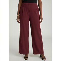 Stretch Knit Crepe Wide Leg Pant