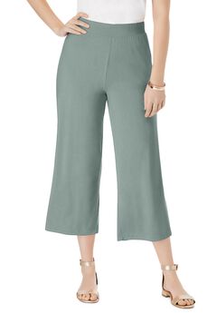 Plus Size Grey Wide Leg Pants