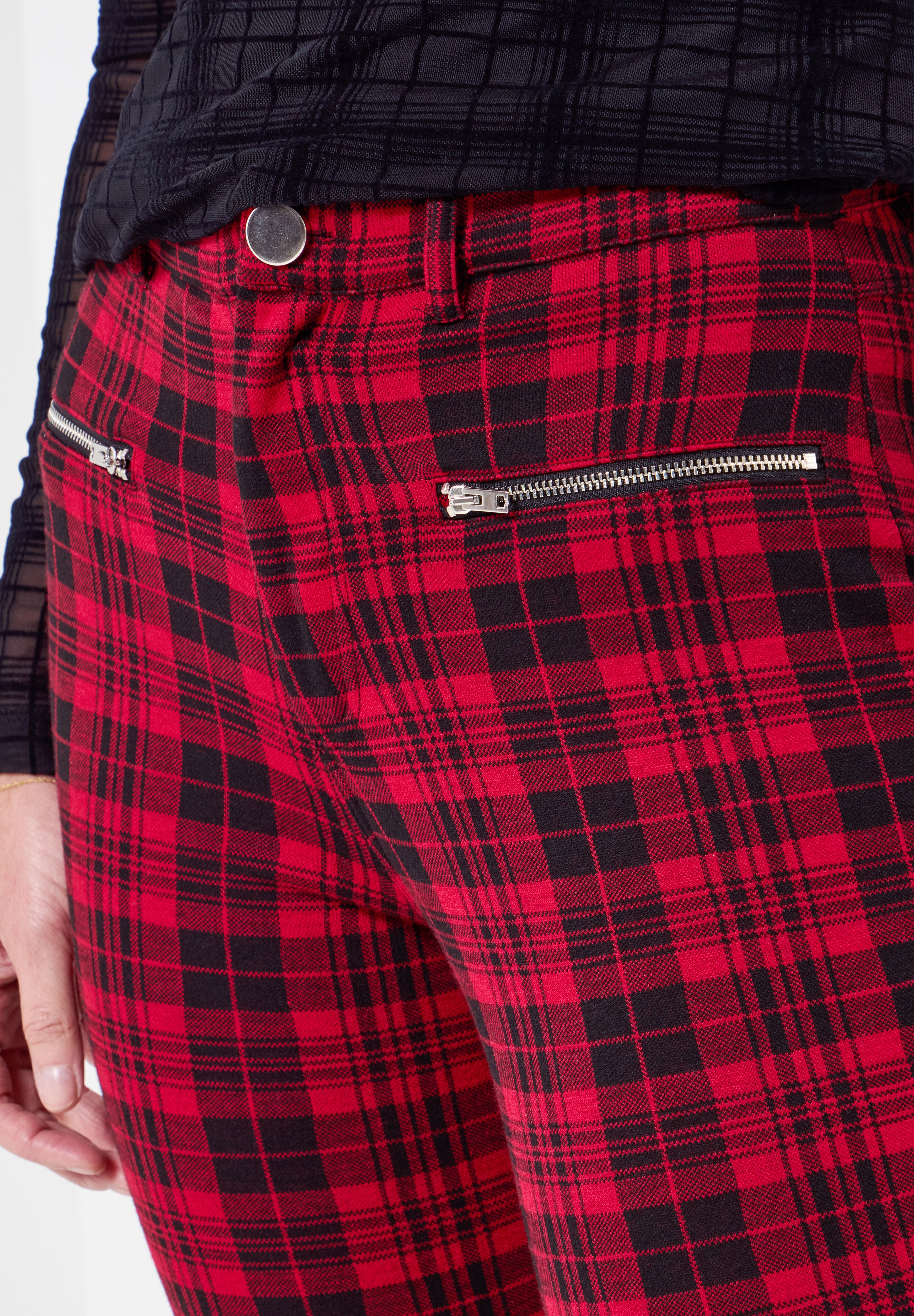 Plaid Legging, RED BOX PLAID, alternate image number 3