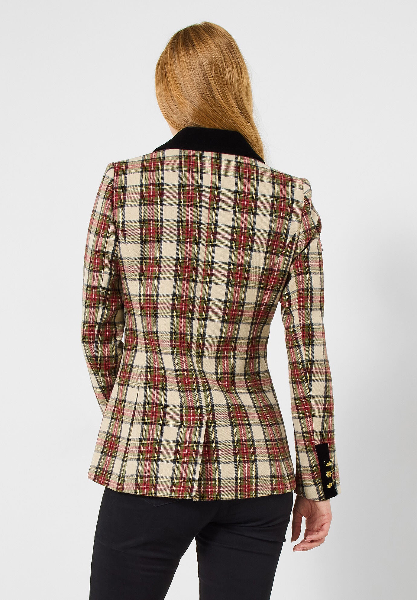 Holiday Plaid Blazer, RED CHECK PLAID, alternate image number 3