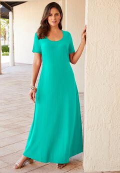 Stretch Cotton T-Shirt Maxi Dress