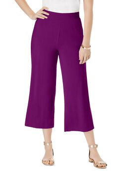 Everyday Stretch Knit Wide Leg Crop Pant