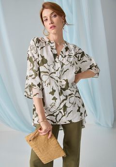 Plus Size Green Blouses