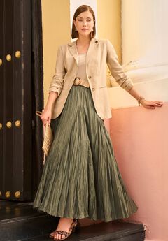 Flowing Crinkled Maxi Skirt