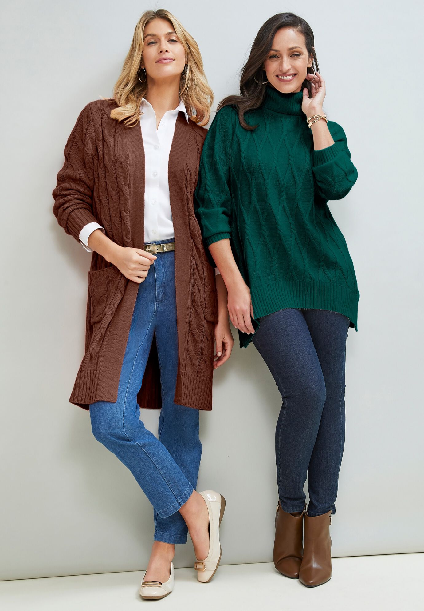 Cable Duster Sweater, , alternate image number 3