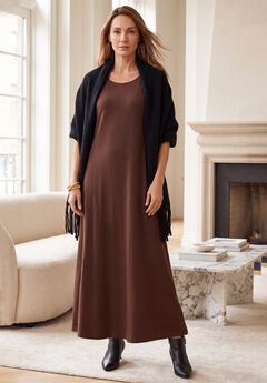 Stretch Cotton T-Shirt Maxi Dress