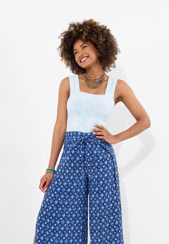 Wide Leg Tie-Front Pants