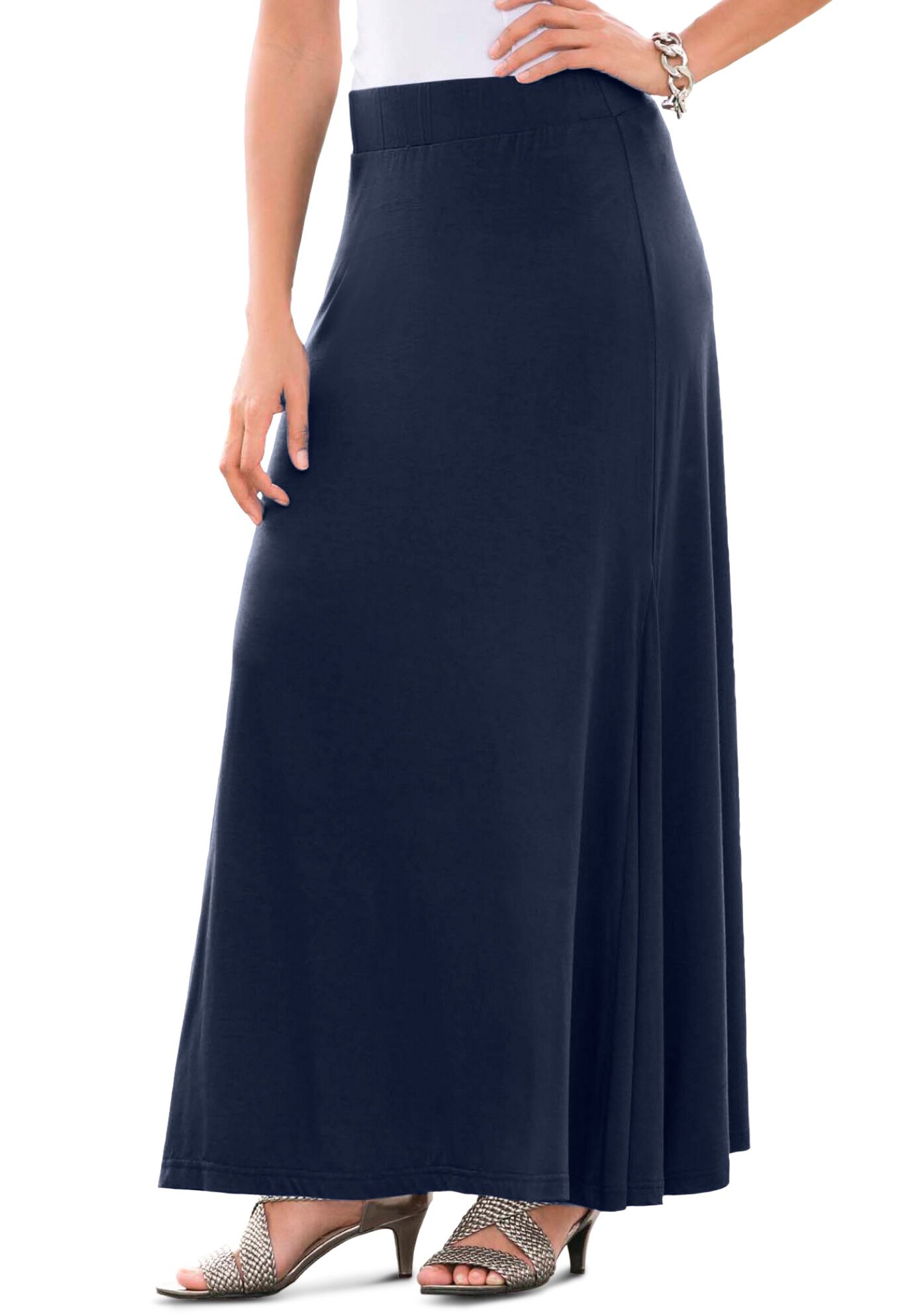 Everyday Stretch Knit Maxi Skirt, , alternate image number 3
