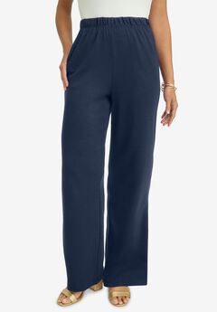 Plus Size Navy Blue Linen Pants