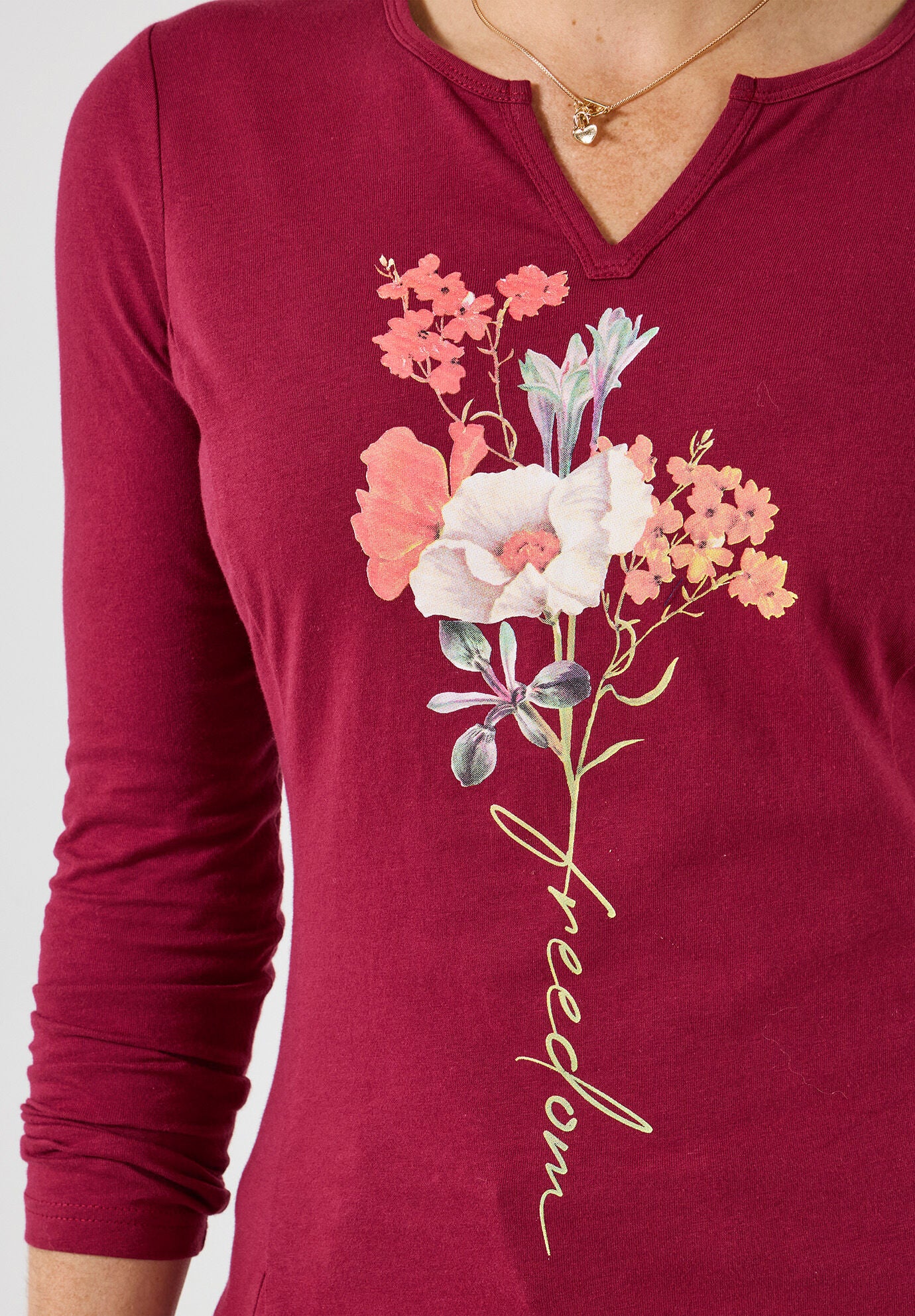 Stretch Knit Pleat Tunic, FREEDOM FLOWER, alternate image number 2