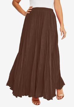 Flowing Crinkled Maxi Skirt