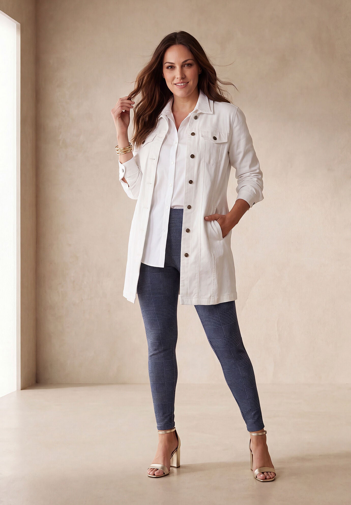 Long Denim Jacket, , alternate image number 14