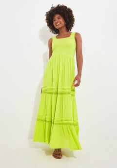 Plus Size Crochet Trim Dresses