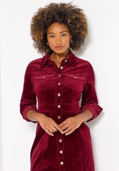 Corduroy Shirt Dress
